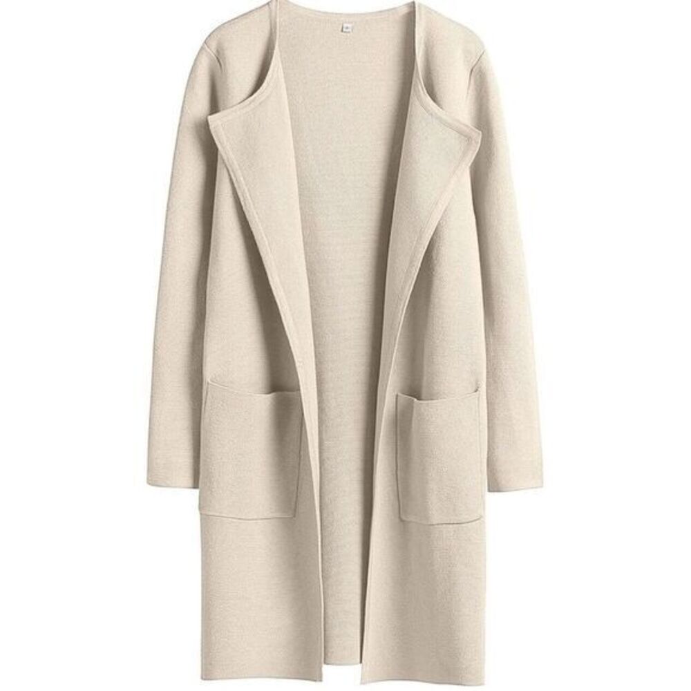 Lillusory Women's Open Front Knit Lightweight Cardigan Casual Medium, Beige‎